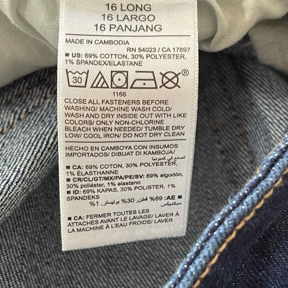 Old Navy High Rise Relaxed Jeans Womens Plus 16 Long Stretch Wide leg Boyfriend - Picture 6 of 6